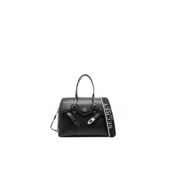 SECRET PON PON. - Geanta din piele ecologica cu maner Seraphina