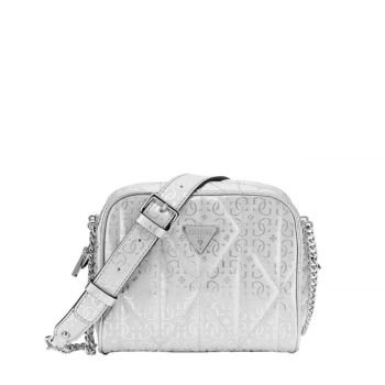 Aldina 4g logo mini crossbody silver