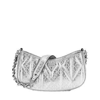 Aldina 4g logo mini shoulder bag silver