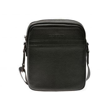 Borseta MARIO FERRETTI neagra, 2607, din piele naturala