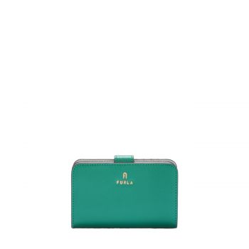 Camelia m compact wallet jade + cristallo