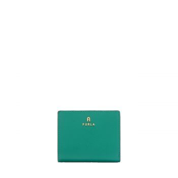 Camelia s compact wallet l zip jade + cristallo