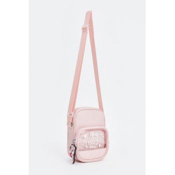 Geanta crossbody cu design text