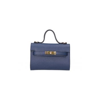 Geanta crossbody de piele cu bareta din lant