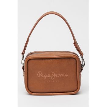 Geanta crossbody de piele ecologica cu logo