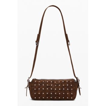 Geanta crossbody din piele ecologica cu accesoriu logo detasabil