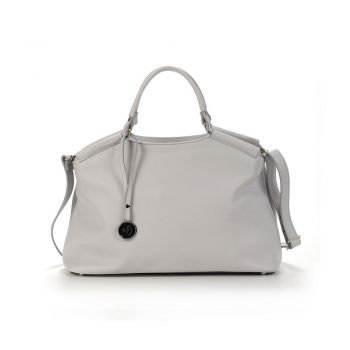 Geantă Damă Piele naturală, gri deschis - Default Title