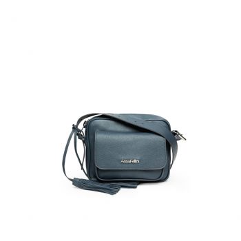 Geantă Damă Piele naturală, gri inchis - Default Title