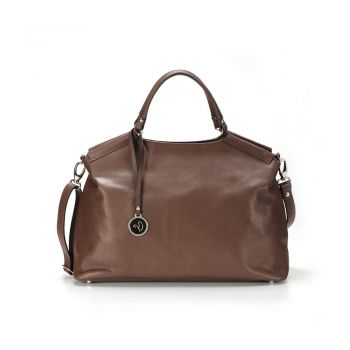 Geantă Damă Piele naturală, maro-inchis - Default Title