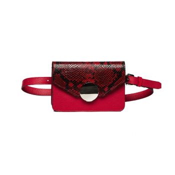 Geantă Damă Piele naturală, roșu-fuxia - Default Title