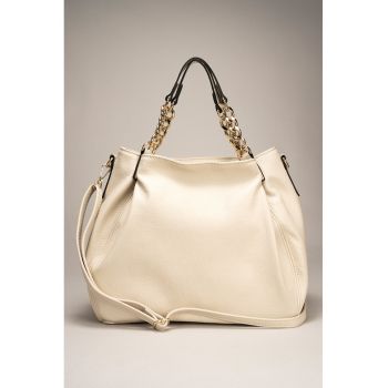 Geanta de piele cu bareta de umar