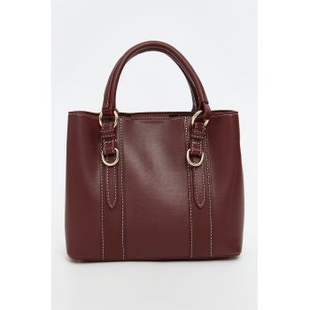 Geanta de piele ecologica cu bareta detasabila de umar