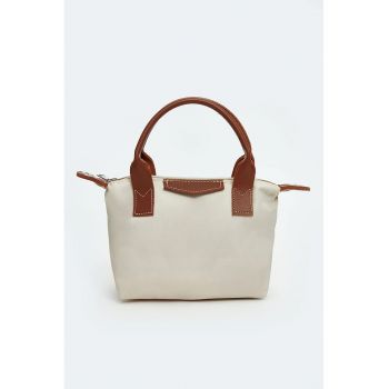 Geanta din material textil cu bareta detasabila de umar