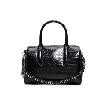 Geanta duffle din piele ecologica cu aspect de piele de crocodil Albalaerel