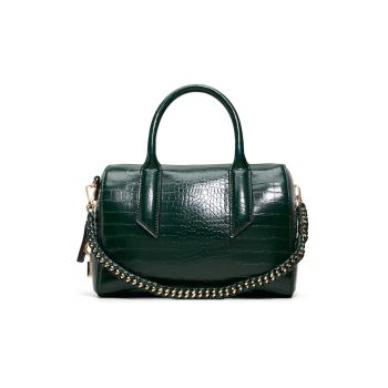 Geanta duffle din piele ecologica cu aspect de piele de crocodil Albalaerel