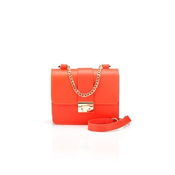 Geantă Elegantă. Damă Piele Naturală, portocaliu - Default Title