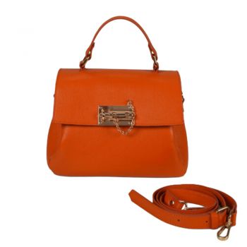 Geantă Muse, piele naturală, portocaliu - Default Title