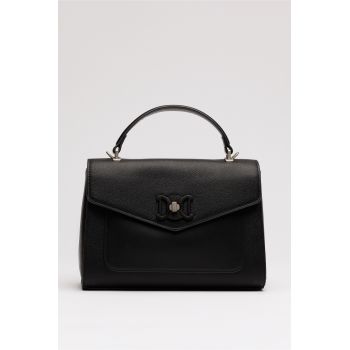 Geanta neagra office din piele ecologica