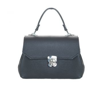 Gentă din Piele Naturală: elegantă, compactă, negru - Default Title