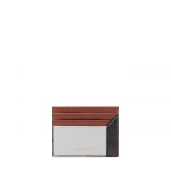 Loreen card holder snow + cognac + noir