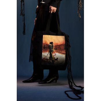 Medicine geanta de bumbac culoarea negru