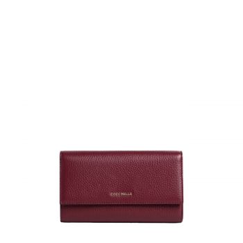 Metallic soft leather wallet ribes