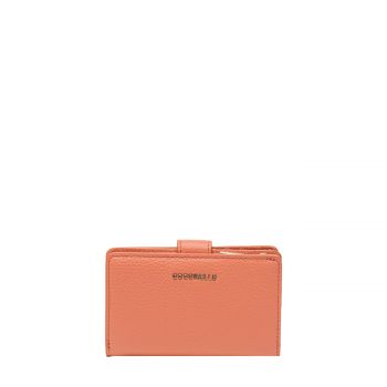 Metallic soft m compact wallet pink clay