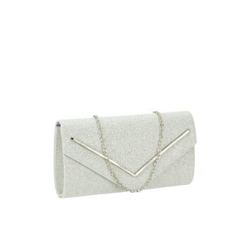 Plic argintiu cu sclipici BXQ252 06 14941