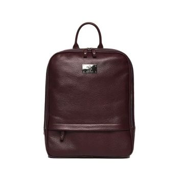 Rucsac 2 Damă Piele naturală, vișiniu - Default Title