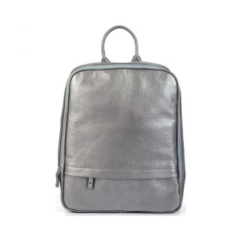 Rucsac Damă Piele naturală, argintiu - Default Title