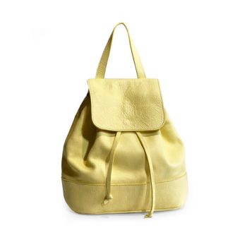 Rucsac Damă Piele naturală, galben - Default Title