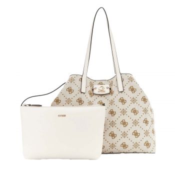 Shopper neda large 2 in 1 tote bag off white logo