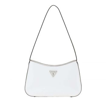 Arnela top zip shoulder bag white