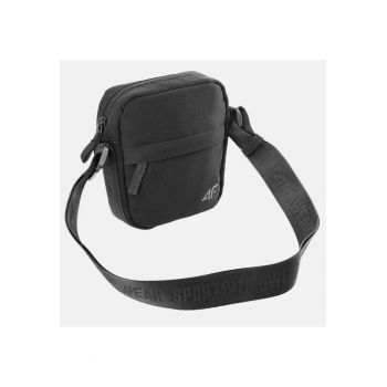 Borseta pentru barbati -  poliester - cu fermoar - reglabila - 14 x 15 cm - negru