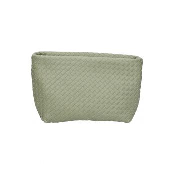 Geanta crossbody de piele cu aspect texturat - Verde