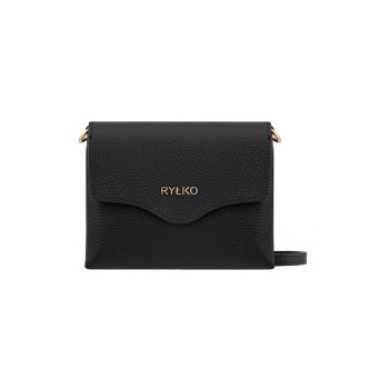 Geanta crossbody de piele cu clapa