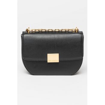 Geanta crossbody din piele Forever - Negru - 14 x 20 x 5.5 CM