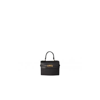 Geanta crossbody din piele - Negru