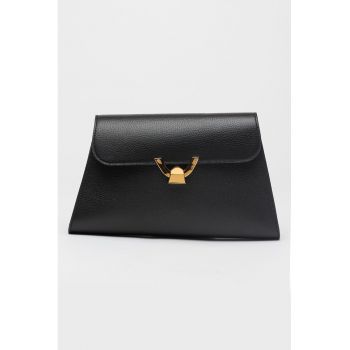 Geanta crossbody din piele - Negru