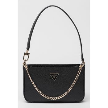 Geanta cu bareta de umar si detaliu logo Noelle II - Negru