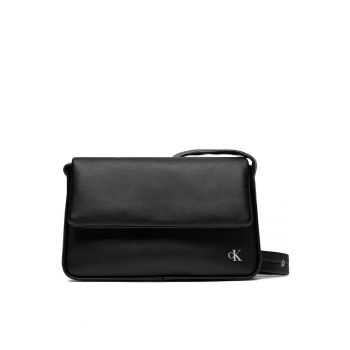 Geanta dama  Block Flap Shoulderbag25 Pu K60K611467 Negru 25 x 16 x 7 cm