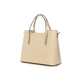 Geanta dama din piele Ligia crem