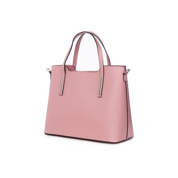 Geanta dama din piele Ligia roz