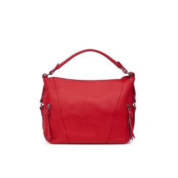 Geanta dama din piele naturala Samira rosie