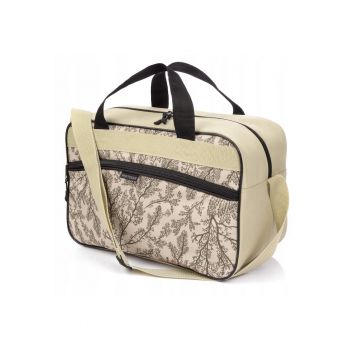 Geanta De Calatorie -  Lokman Rami - Bagaj De Mana 20x40x25 - Pentru Liniile Ryanair - Usoara Si Rezistenta - Compacta - Usor De Purtat Pe Umar - 20x40x25 cm - Bej Si Maro