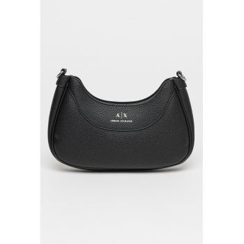 Geanta de piele ecologica cu bareta de umar Wave - Negru