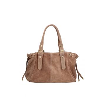 Geanta de piele intoarsa Lumena Lux