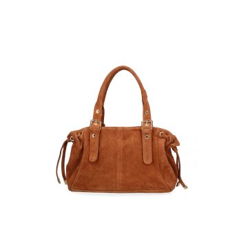 Geanta de piele intoarsa Lumena Lux