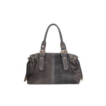 Geanta de piele intoarsa Lumena Lux