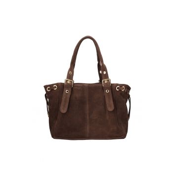 Geanta de piele intoarsa Lumena Lux